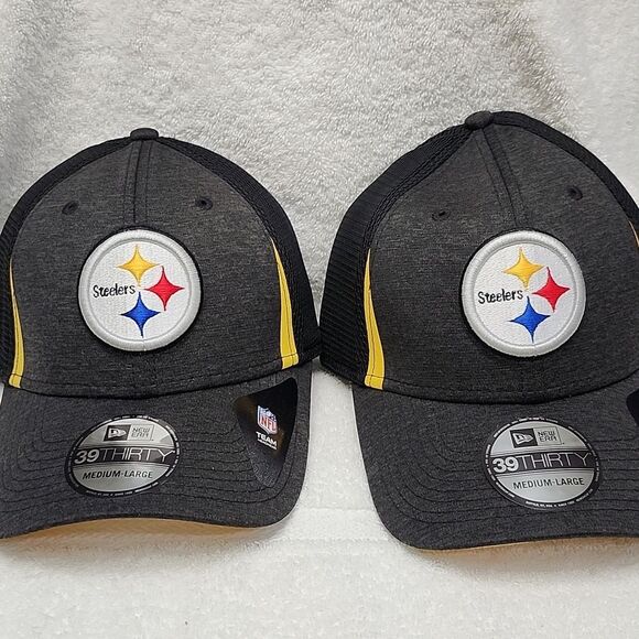 New Era 39Thirty Pittsburgh Steelers SCUBA Stretchfit Hats - New - Picture 9 of 9